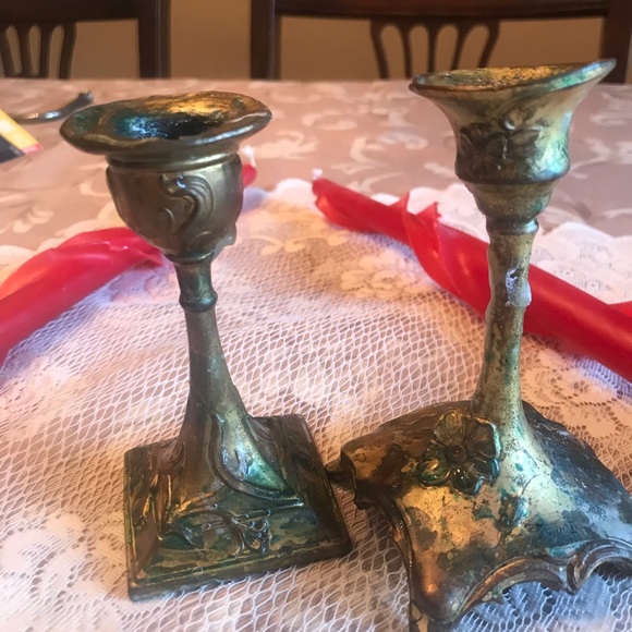 ART NOUVEAU CANDLE HOLDERS - Picture 12 of 16
